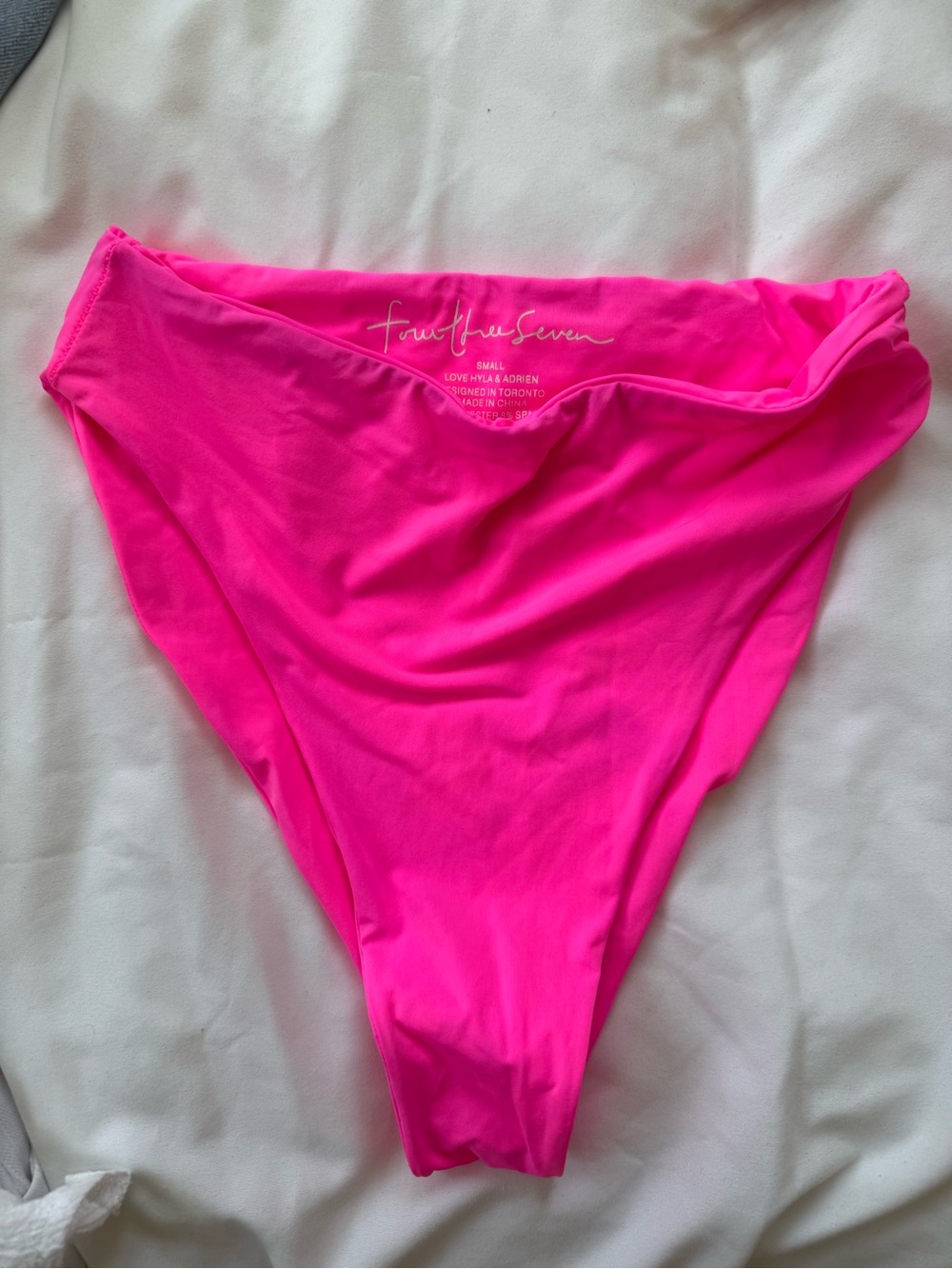 437 Swim High-Rise Bikini Bottom Hot Pink